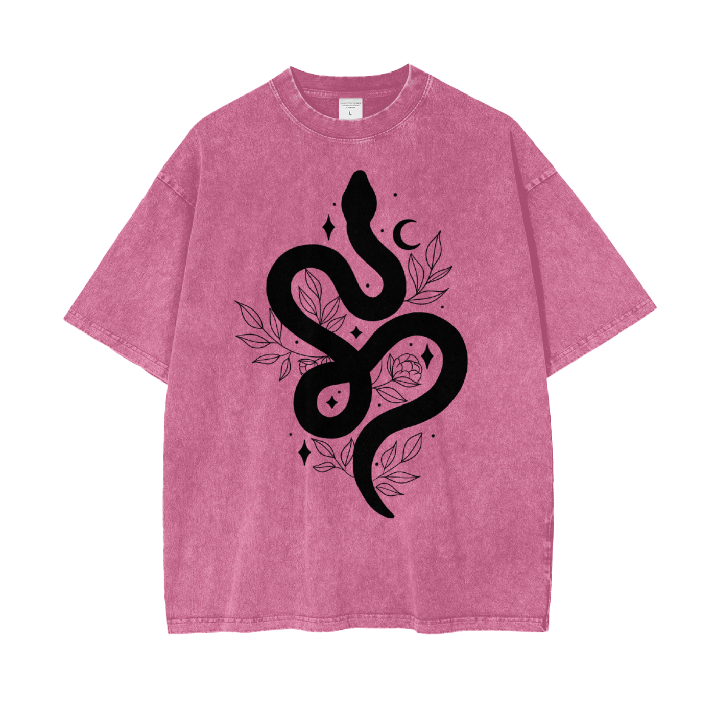 Snake Oversize Snow Washed T-Shirt