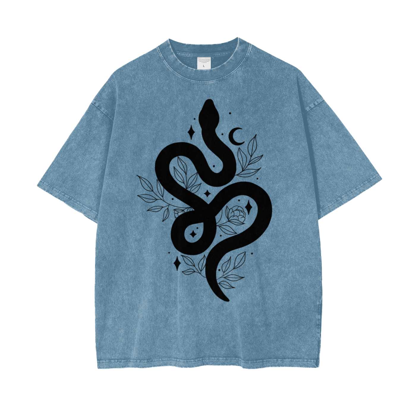 Snake Oversize Snow Washed T-Shirt